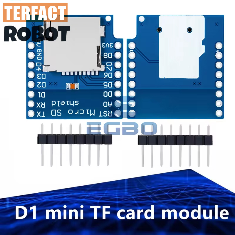 Wemos D1 Mini - TERFACT ROBOT マイクロSD TFカードメモリ拡張モジュール | WeMos
