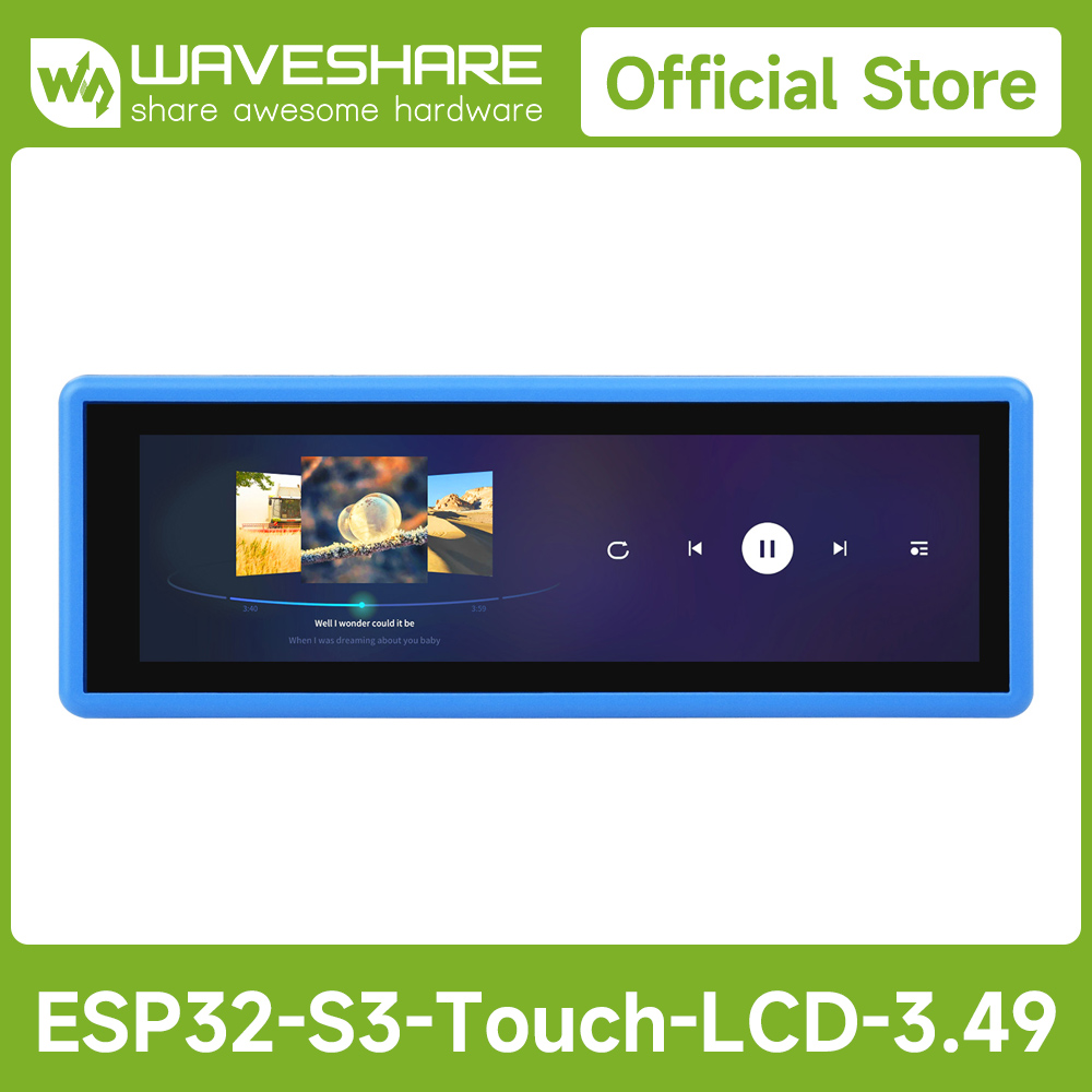 Doit Esp32 - Waveshare ESP32-S3 高性能開発ボード、3.49 インチ IPS 静電容量式タッチディスプレイ