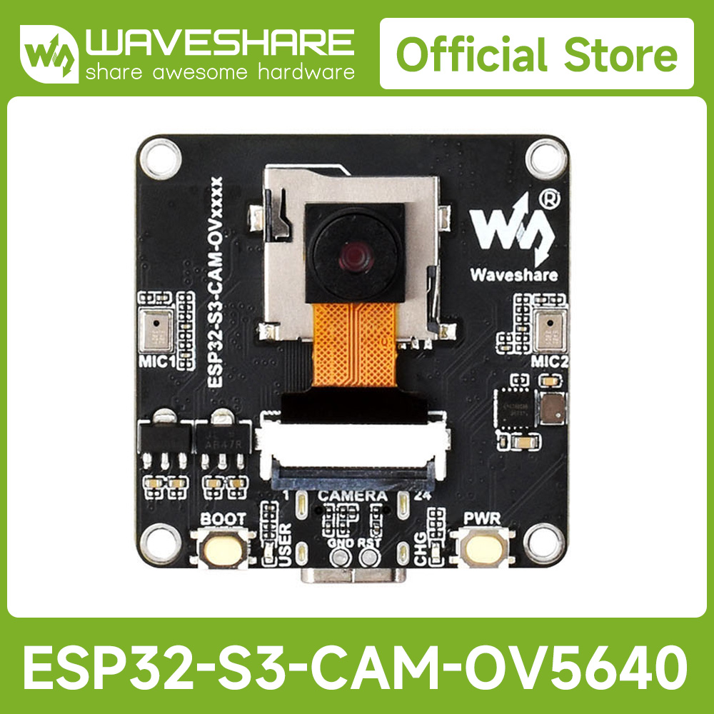 Doit Esp32 - Waveshare ESP32-S3 AIoT カメラ開発ボード、統合オーディオ入出力モジュール搭載、外部ディスプレイ接続対応
