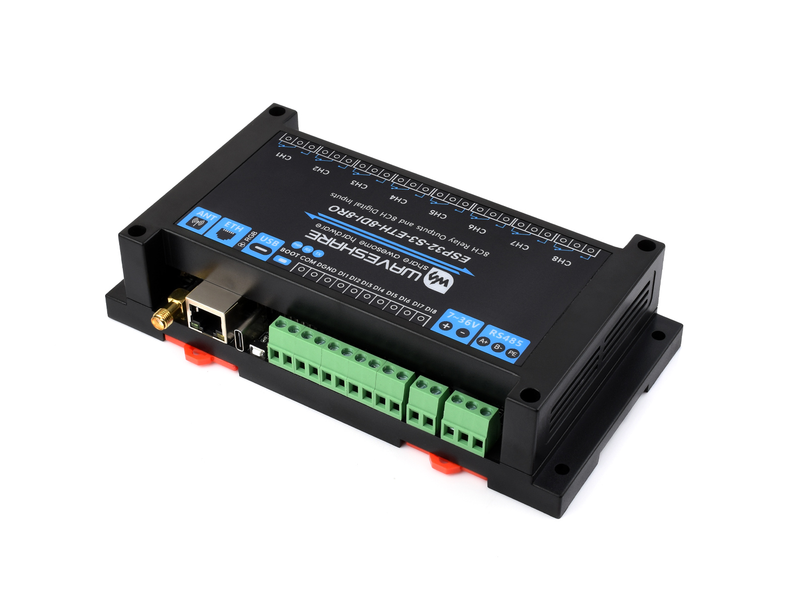 Waveshare 産業用 8 チャンネル ESP32-S3 - Doit Esp32 のレビューと価格