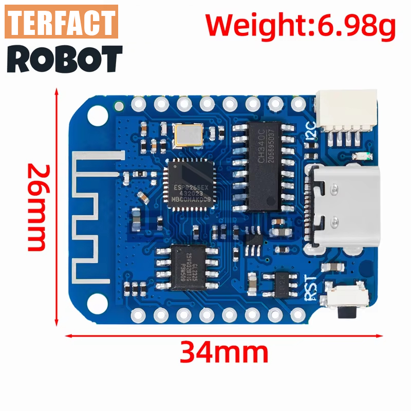 WEMOS D1 Mini V4.0.0 TYPE-C US - Wemos D1 Mini のレビューと価格