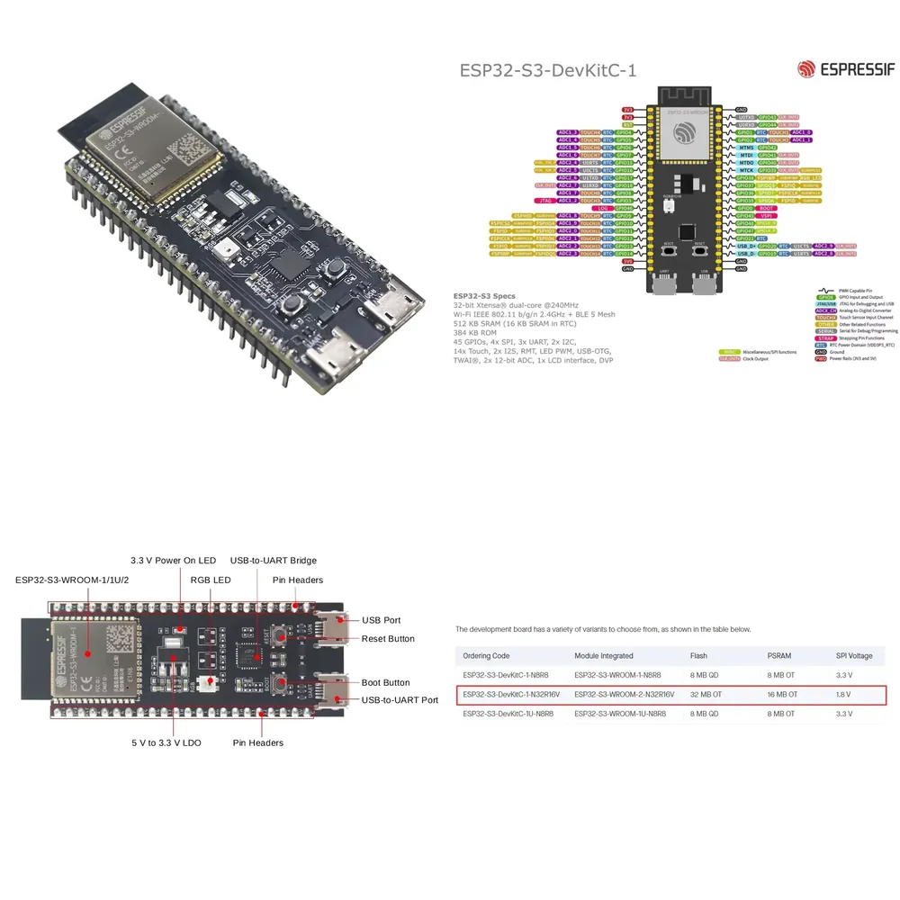 Espressif ESP32-S3-DevKitC-1開発 - Devkitc のレビューと価格