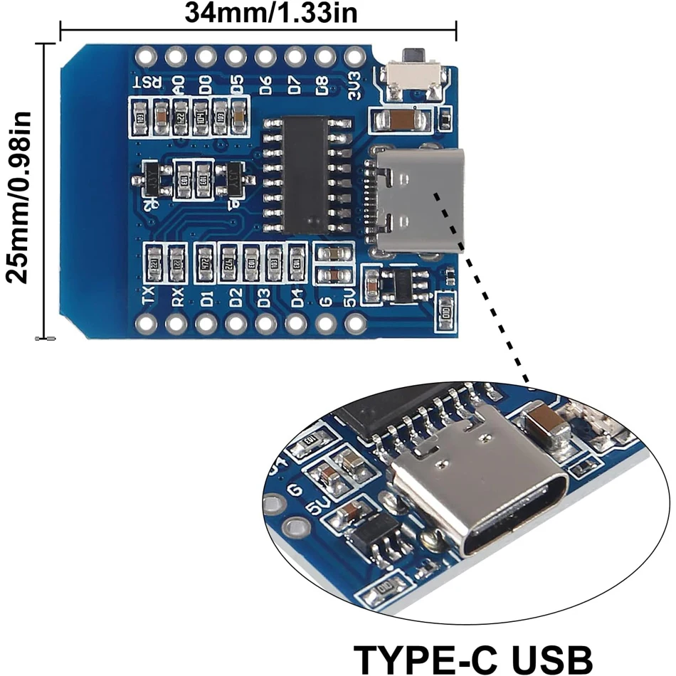 ESP8266 ESP-12F MINI D1 NodeMC - Nodemcuv2 のレビューと価格