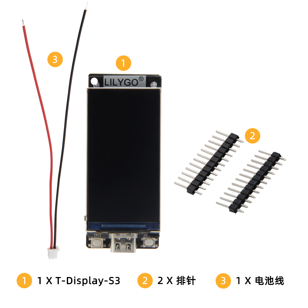 LILYGO T-Display-S3 1.9インチLCDデ - Lolin S3 のレビューと価格